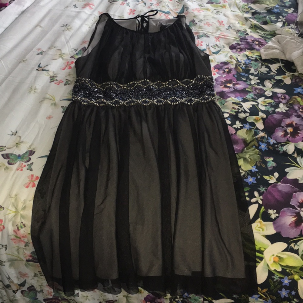 Black Embellished Cocktail/Evening Dress
